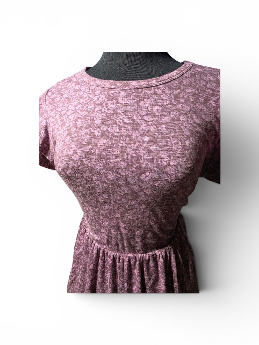 torrid Mauve Floral Flutter-Sleeve Midi Dress SZ 0(10/12) NWOT image 2